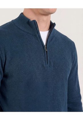 Saco Para Hombre Cuello Alto O Cuello Tortuga Color Azul  Marca Ostu #60330037