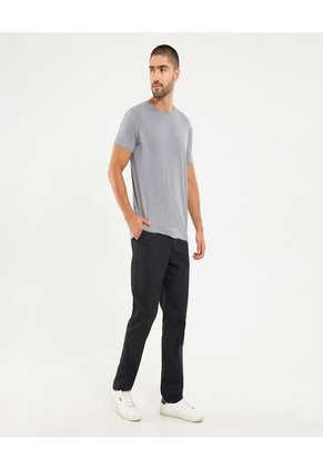 Camiseta Para Hombre Manga Corta Cuello Redondo Color Gris Marca Ostu #60091653