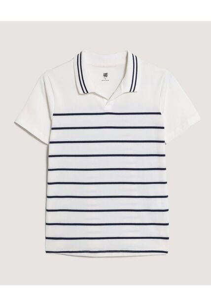 Polo  Infantil Niño Manga Corta Color Crema Marca Ostu #80110118