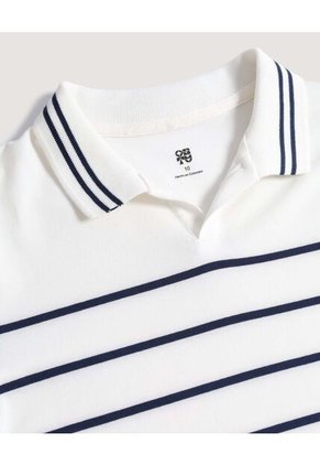 Polo  Infantil Niño Manga Corta Color Crema Marca Ostu #80110118