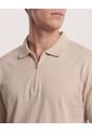 Polo  Para Hombre Cuello Tejido Sin Bolsillo Color Beige Marca Ostu #60110880 de Ostu
