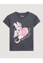 Camiseta  Infantil Niña Manga Corta Cuello Redondo Color Gris Marca Ostu #90090351 de Ostu