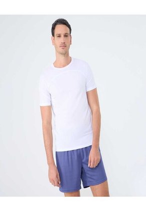 Camiseta Para Hombre Manga Corta Cuello Redondo Color Blanco Marca Ostu #60091490