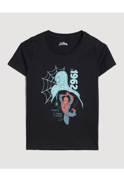 Camiseta  Infantil Niño Manga Corta Cuello Redondo Color Negro Marca Ostu #80090329