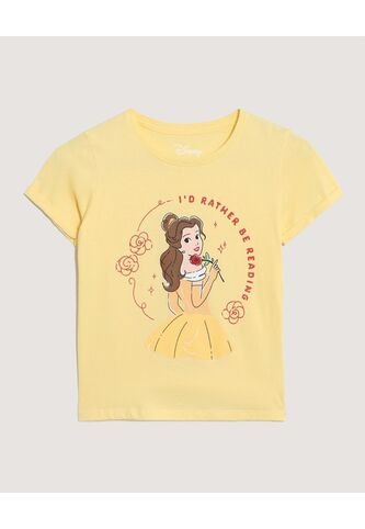 Camiseta  Infantil Niña Manga Corta Cuello Redondo Color Amarillo Marca Ostu #90090347 Ostu