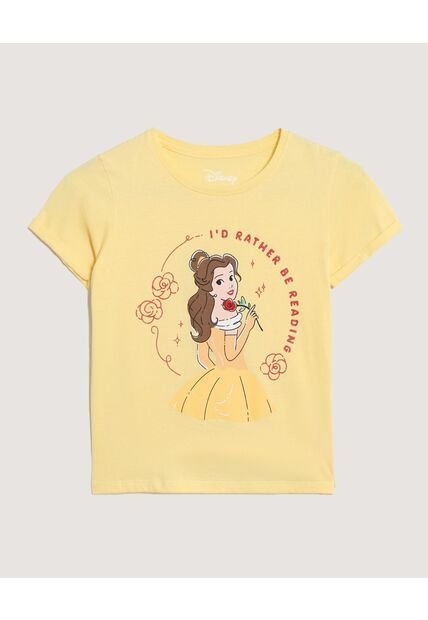 Camiseta  Infantil Niña Manga Corta Cuello Redondo Color Amarillo Marca Ostu #90090347