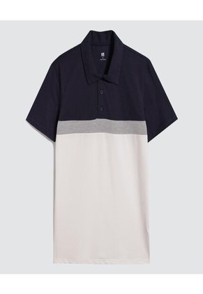 Polo Para Hombre Cuello Maquina Sin Bolsillo Color Azul  Marca Ostu #60110711