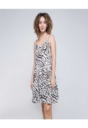 Vestido Para Mujer M/Sisa Medio Color Crema Marca Ostu #40170272