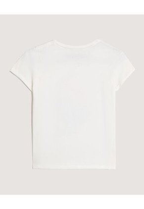 Camiseta  Infantil Niña Manga Corta Cuello Redondo Color Crema Marca Ostu #90090349