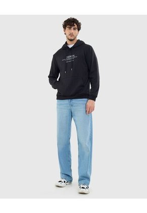 Buzo Para Hombre Hoodie Color Negro Marca Ostu #60060460