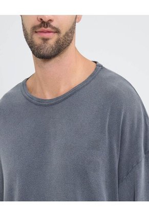 Camiseta Para Hombre Manga Corta Color Gris Marca Ostu #60091517