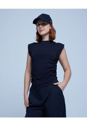 Camiseta Para Mujer Manga Sisa Color Negro Marca Ostu #40091946