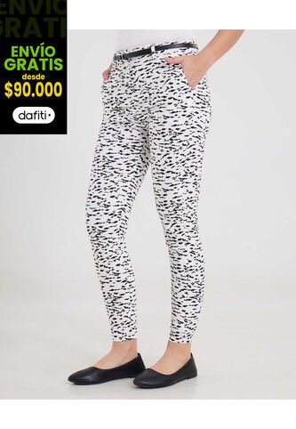 Pantalón  Para Mujer Chino Color Hueso Marca Ostu #40070872 Ostu