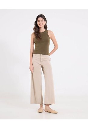 Camiseta  Para Mujer Manga Sisa Cuello Redondo Color Verde Marca Ostu #40092557