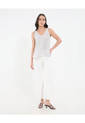 Blusa Para Mujer Manga Sisa Color Crudo Marca Ostu #40121167