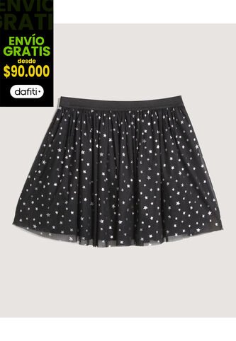 Falda  Infantil Niña Corto Color Negro Marca Ostu #90140026 Ostu