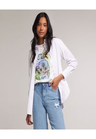 Camisa Para Mujer Manga Larga Color Blanco Marca Ostu #40010129 Ostu