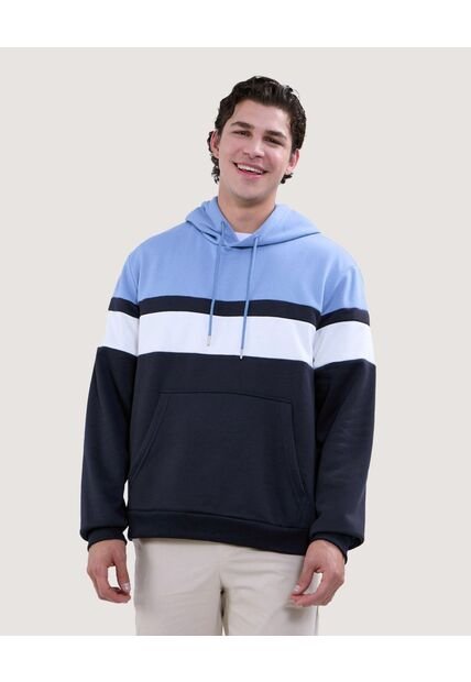 Buzo Para Hombre Hoodie Color Azul  Marca Ostu #60060463