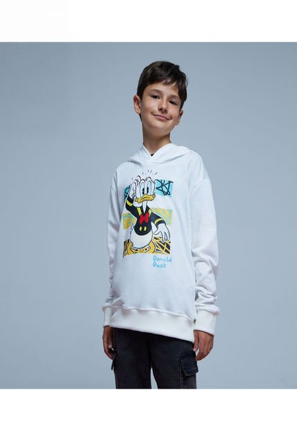 Buzo Para Niño Hoodie Color Blanco Marca Ostu #80060131