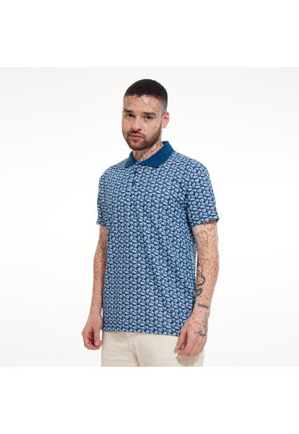 Polo Hombre Ostu  Azul Poliéster