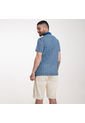 Polo Hombre Ostu  Azul Poliéster de Ostu