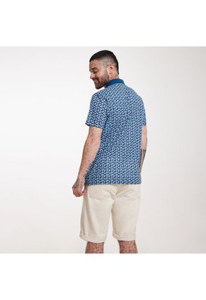 Polo Hombre Ostu Azul Poliéster