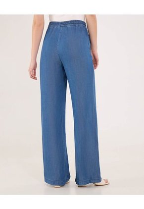 Jean Para Mujer Wide-Leg Fluido Color Azul Medio Marca Ostu #40160485