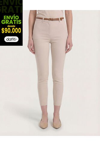 Pantalón  Para Mujer Chino Color Beige Marca Ostu #40070762 Ostu