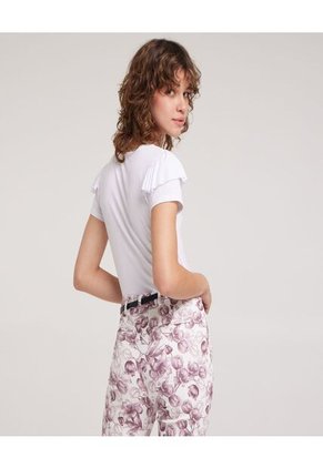 Camiseta Para Mujer Manga Corta Color Blanco Marca Ostu #40091586