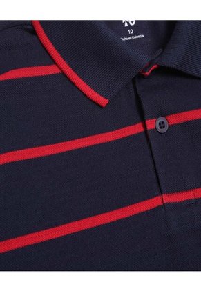 Polo Para Niño Manga Corta Color Azul  Marca Ostu #80110086