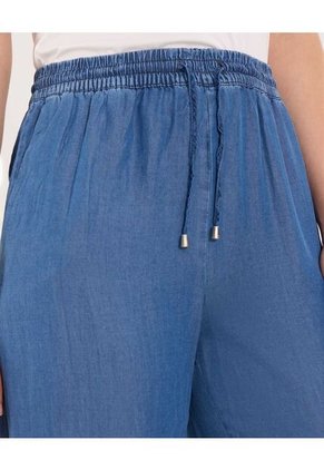 Jean Para Mujer Wide-Leg Fluido Color Azul Medio Marca Ostu #40160485