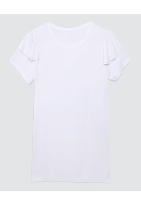 Camiseta Para Mujer Manga Corta Color Blanco Marca Ostu #40091586