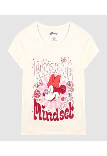 Camiseta Para Niña Manga Corta Color Crema Marca Ostu #90090268