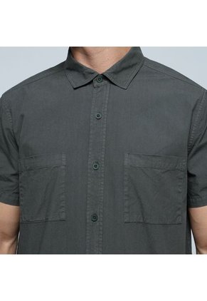 Camisa Para Hombre Manga Corta Con Bolsillo Color Verde  Marca Ostu #60010677