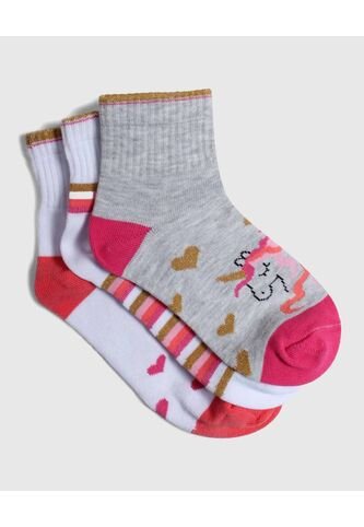 Medias Para Niña Tobillera Color Pack X Marca Ostu #90980104 Ostu