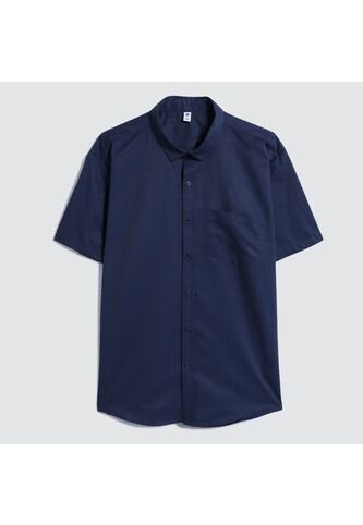 Camisa Para Hombre Manga Corta Con Bolsillo Color Azul  Marca Ostu #60010696 Ostu