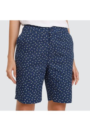 Bermuda Mujer Ostu  Azul Algodón