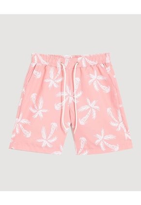 Bermuda Infantil Niño Regular Corto Color Coral Marca Ostu #80100059