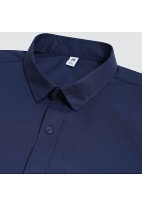 Camisa Para Hombre Manga Corta Con Bolsillo Color Azul  Marca Ostu #60010696