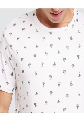 Camiseta Para Hombre Manga Corta Color Beige Marca Ostu #60090796