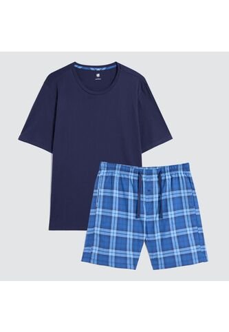 Pijama Para Hombre M/C P/C Color Azul  Marca Ostu #60040191 Ostu