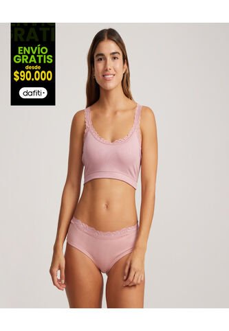 Top Para Mujer Top Color Rosado  Marca Ostu #40220287 Ostu