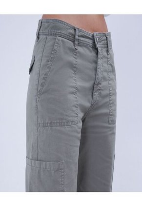 Jean Para Mujer Wide Leg Cargo Color Verde  Marca Ostu #40160482