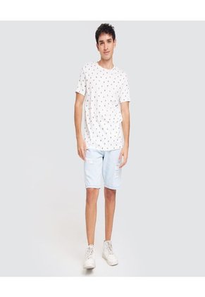 Camiseta Para Hombre Manga Corta Color Beige Marca Ostu #60090796