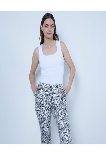 Top Para Mujer Cuello Redondo Color Blanco Marca Ostu #40220324