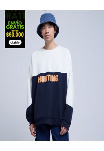 Buzo Para Hombre Cuello Redondo Color Blanco Marca Ostu #60060350 Ostu