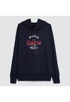 Buzo Para Hombre Hoodie Color Azul  Marca Ostu #60060230