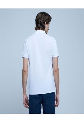 Polo Para Hombre Cuello Tejido Sin Bolsillo Color Blanco Marca Ostu #60110622