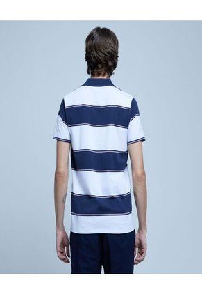 Polo Para Hombre Cuello Tejido Con Bolsillo Color Blanco Marca Ostu #60110607