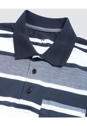 Polo Para Hombre Cuello Tejido Con Bolsillo Color Azul  Marca Ostu #60110634